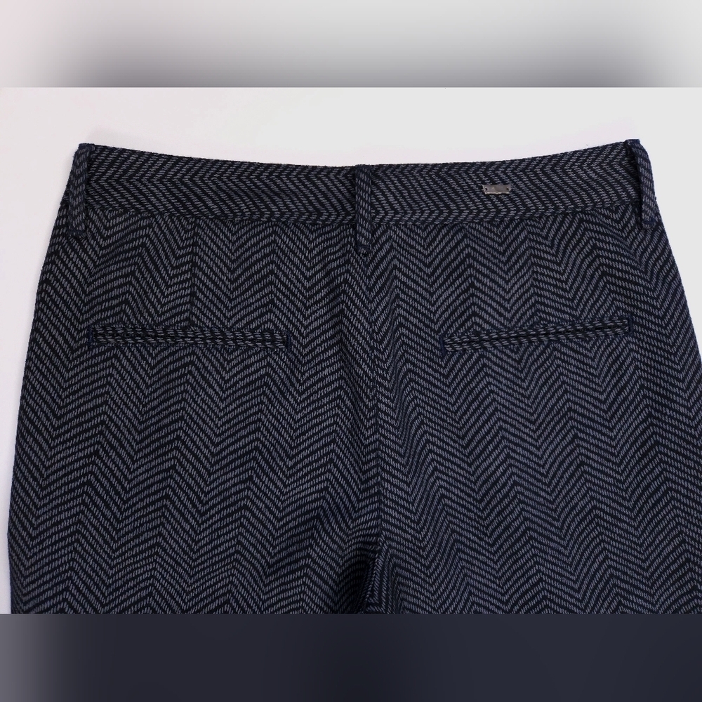 Levi's Herringbone Navy Blue Cropped Pleated Button Cuffed Riding Pants Size 26 - Picture 12 of 16